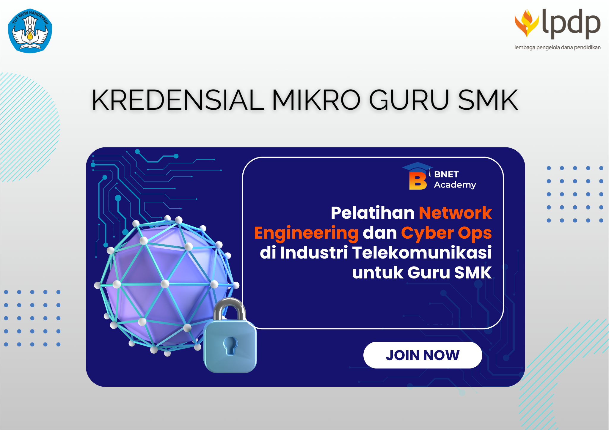Pelatihan Network Engineering dan Network Security di Industri Telekomunikasi untuk Guru SMK