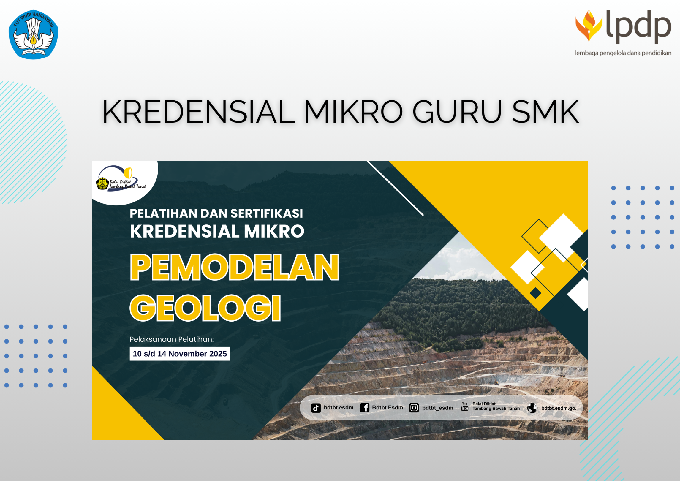 Pelatihan dan Sertifikasi Kredensial Mikro Pemodelan Geologi