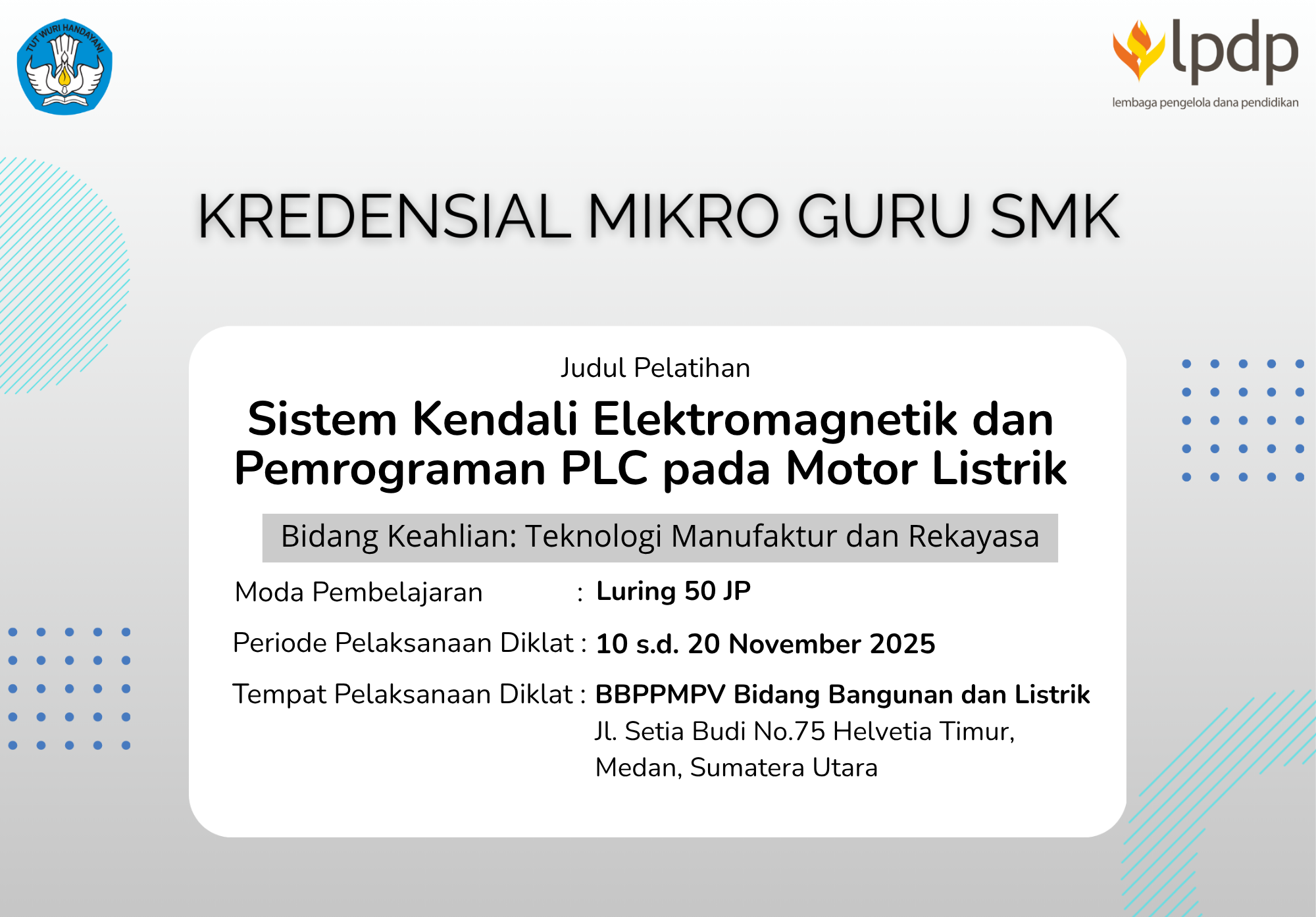 Sistem Kendali Elektromagnetik dan
Pemrograman PLC pada Motor Listrik