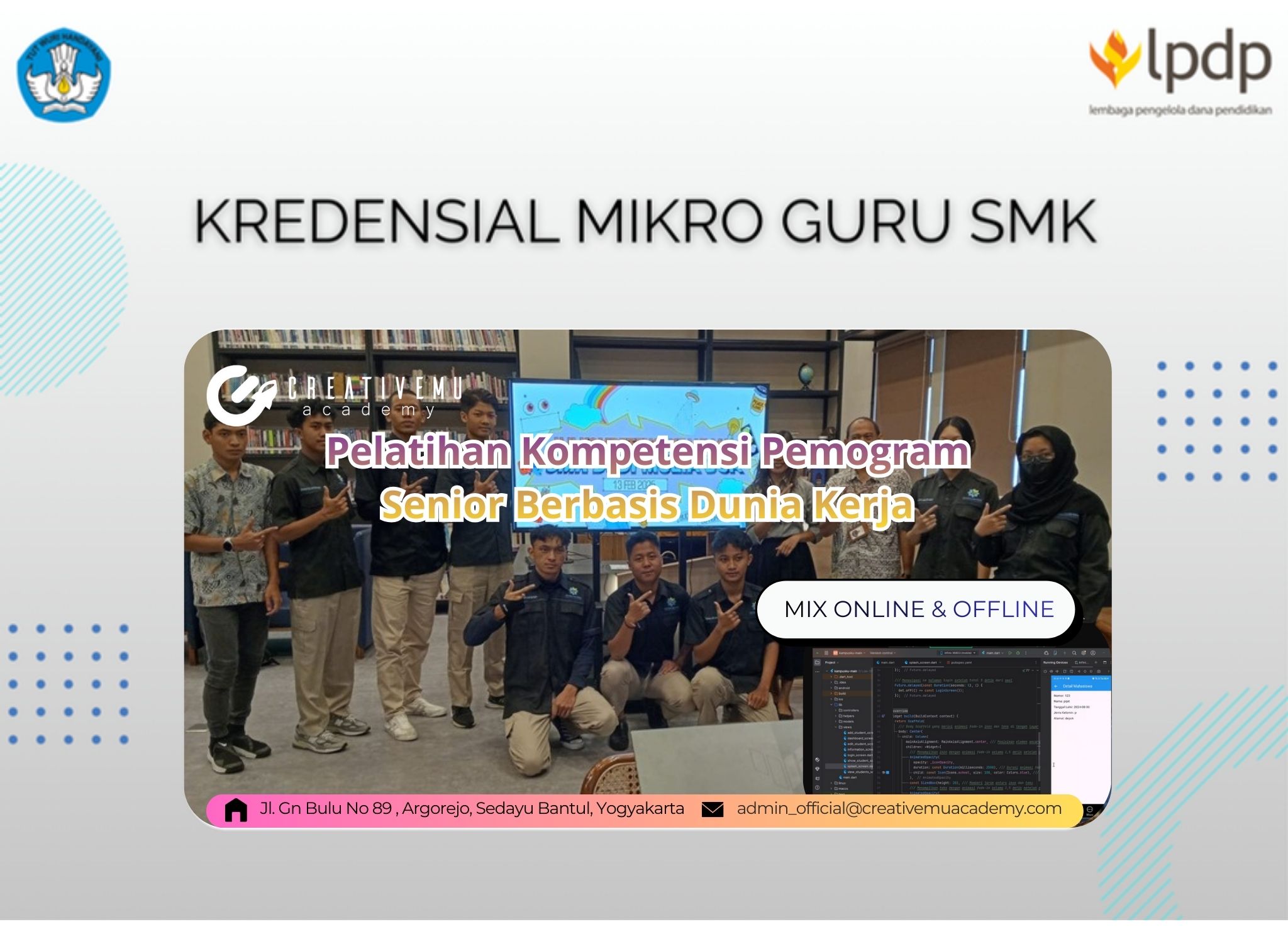Pelatihan Kompetensi Pemogram  Senior Berbasis Dunia Kerja