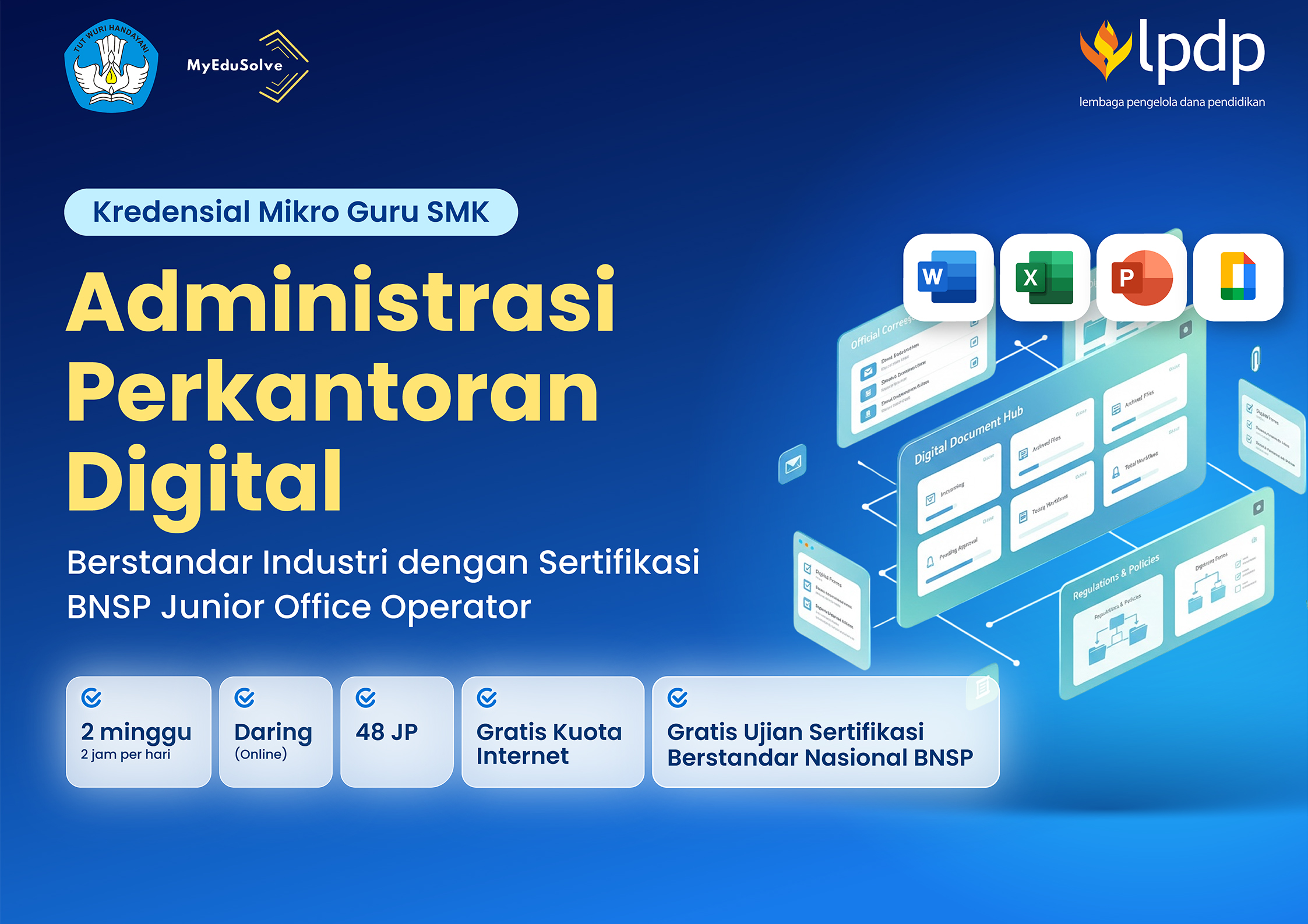 Administrasi Perkantoran Digital Berstandar Industri dengan Sertifikasi BNSP Junior Office Operator